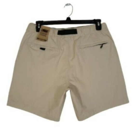 Foundry Everyday Casual Comfort Stretch Pale Khaki Belted Shorts Mens Size 32 LT - Picture 2 of 6